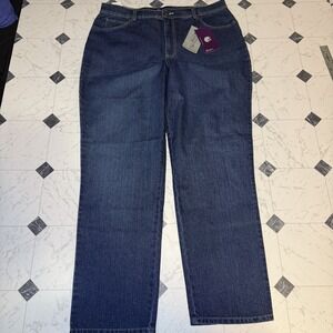 Gloria Vanderbilt Amanda Jeans Womens Size 18 Blue Straight Leg Denim Pants